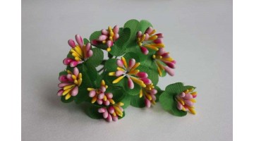 Тычинки в букетике жёлто-розовые, 10 шт