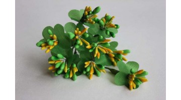 Тычинки в букетике жёлто-зелёные, 10 шт