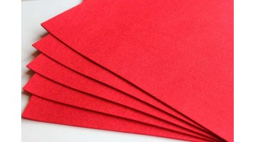 Фетр жёсткий красный 1мм, 41*49см, лист