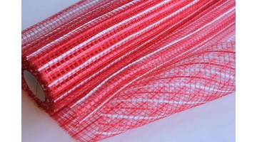 Сетка Акцент красно-белая 53см*6м, рулон