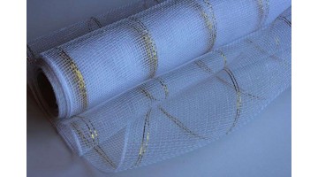 Сетка с зол полосой 53см х 6,5м белая, рулон