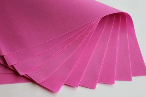 Фоамиран EVA ярко-розовый 1мм, 50*50см, лист