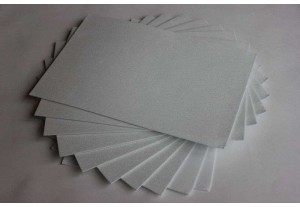 Глиттерный фоамиран EVA белый 2мм, 20*30см, лист 
