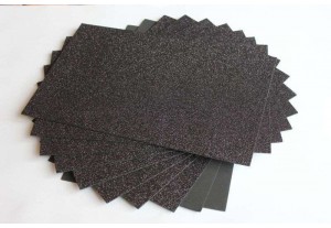 Глиттерный фоамиран EVA чёрный 2мм, 20*30см, лист 