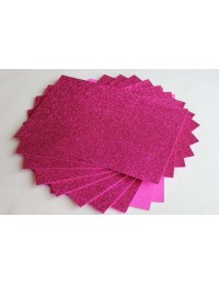 Глиттерный фоамиран EVA малиновый 2мм, 20*30см, лист 