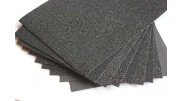 Махровый фоамиран чёрный 2мм, 20*30см, лист