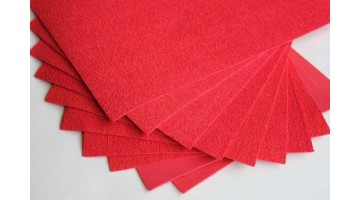 Махровый фоамиран красный 2мм, 20*30см, лист