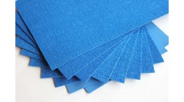Махровый фоамиран синий 2мм, 20*30см, лист