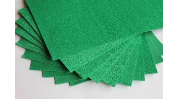 Махровый фоамиран зелёный 2мм, 20*30см, лист