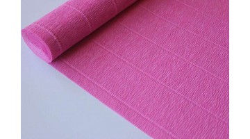 Гофрированная бумага 554 розовая, рулон