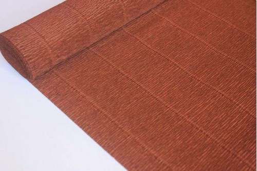 Гофрированная бумага 568 коричневая, рулон
