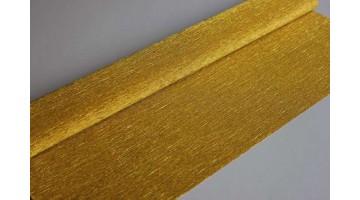 Гофрированная бумага металл 801 золотая, рулон