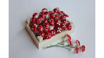 Мухомор на проволоке 15-20мм, шт