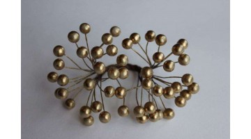 Ягоды глянцевые золото 8мм, связка 40 шт