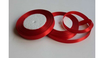 Атласная лента красная, 12мм*23м
