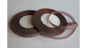 Парча коричневая с золотом, 10мм*23м