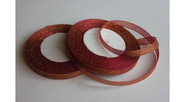 Парча малиновая с золотом, 10мм*23м