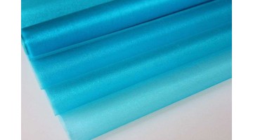 Органза-снег бирюзовая 70см*10м, рулон 