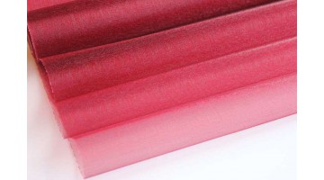 Органза-снег бордовая 70см*10м, рулон 