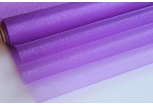 Органза-снег фиолетовая 70см*10м, рулон 