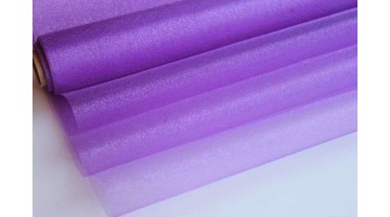 Органза-снег фиолетовая 70см*10м, рулон 