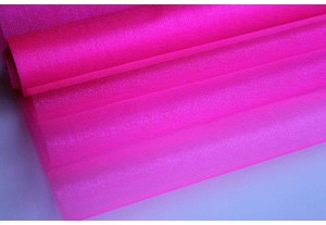 Органза-снег розовая 70см*10м, рулон 