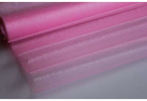 Органза-снег светло-розовая 70см*10м, рулон 