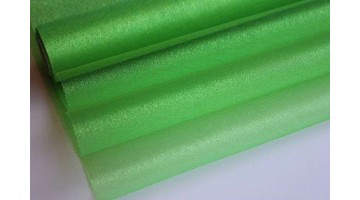 Органза-снег зеленое-яблоко 70см*10м, рулон 