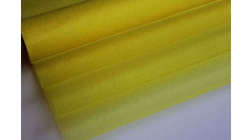 Органза-снег желтая 70см*10м, рулон 