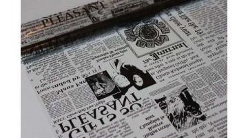Плёнка с рисунком Газета чёрная 70см х 8м, рулон