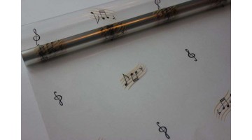 Плёнка с рисунком Ноты 70см х 8м, рулон