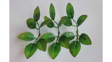 Искусственная зелень Листья роз, 6 листьев, шт