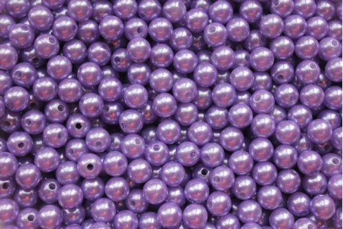 Бусины под жемчуг фиолетовые 10мм, (110 шт ), 50 г