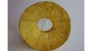 Каркас для букета сизаль гладкий жёлтый 30см, шт