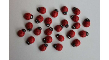 Божья коровка для декора 1,2см, 24 шт
