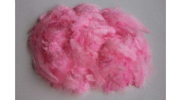 Перья декоративные розовые 9см, уп