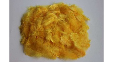 Перья декоративные жёлтые 9см, уп