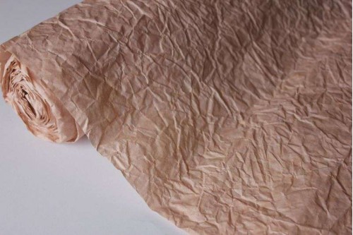 Жатая бумага эколюкс Астрид бежевая 70см х 5м, рулон