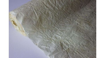 Жатая бумага эколюкс Астрид кремовая/золото 70см х 5м, рулон