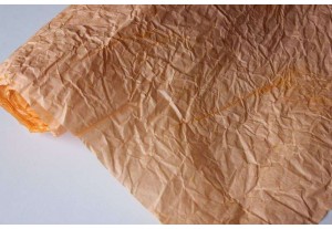 Жатая бумага эколюкс Астрид светло-оранжевая 70см х 5м, рулон
