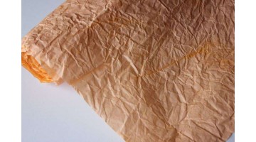 Жатая бумага эколюкс Астрид светло-оранжевая 70см х 5м, рулон