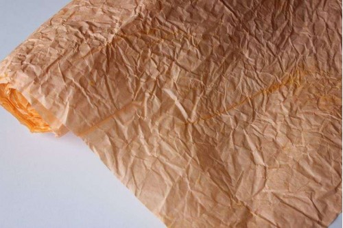 Жатая бумага эколюкс Астрид светло-оранжевая 70см х 5м, рулон