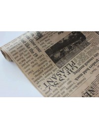 Крафт бумага Газета NEW чёрная 40гр/м2 70см, рулон