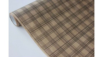 Крафт бумага Клетка чёрная 40гр/м2 70см, рулон