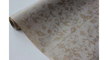 Крафт бумага Сказочная гжель белая 40гр/м2 70см, рулон