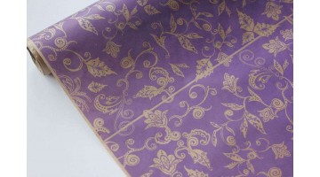 Крафт бумага Сказочная гжель сиреневая 40гр/м2 70см, рулон