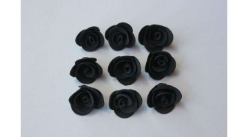 Цветы из фоамирана Роза чёрная 1,5см, 12 шт