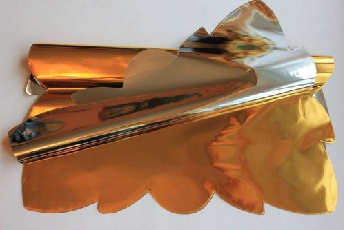 Салфетка металл PL бабочка 60х60см золотая, шт