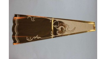 Упаковка для цветов пакет конус Уголок 24/60см золотой, шт