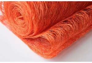 Сизалевое полотно красно-оранжевое 50см, метр